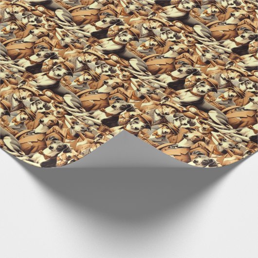  Italiaanse Greyhound Illustratie Cadeaupapier (Hoek)