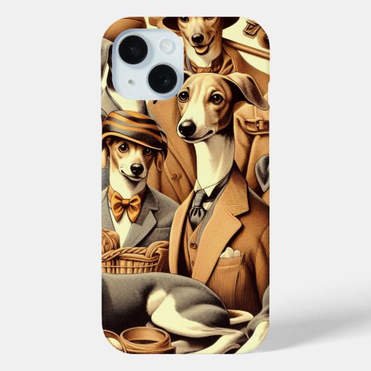  Italiaanse Greyhound Illustratie Case-Mate iPhone Case (Achterkant)