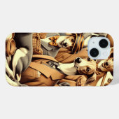  Italiaanse Greyhound Illustratie Case-Mate iPhone Case (Achterkant (horizontaal))