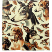 Italiaanse Greyhound Illustratie Douchegordijn (Voorkant)