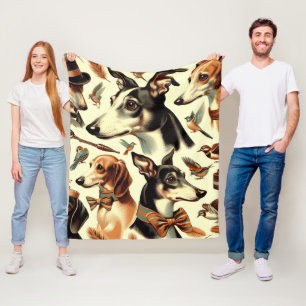  Italiaanse Greyhound Illustratie Fleece Deken