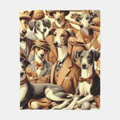  Italiaanse Greyhound Illustratie Fleece Deken (Voorkant)
