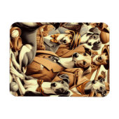  Italiaanse Greyhound Illustratie Magneet (Horizontaal)
