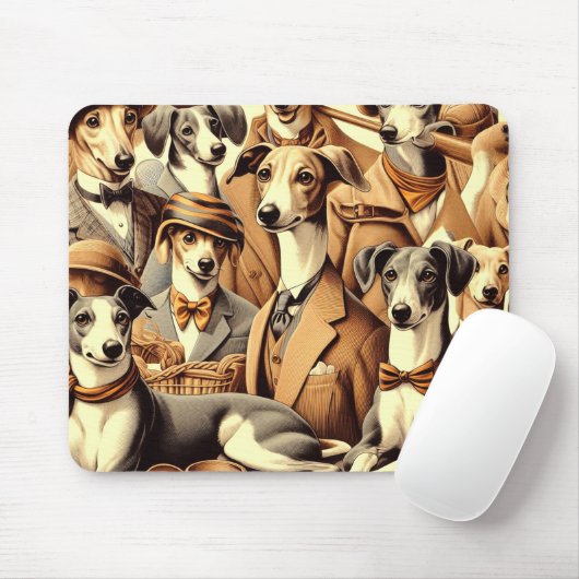 Italiaanse Greyhound Illustratie Muismat (Met muis)