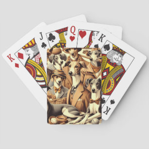 Italiaanse Greyhound Illustratie Pokerkaarten