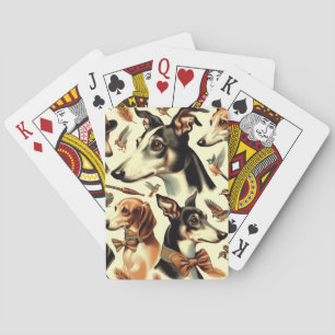 Italiaanse Greyhound Illustratie Pokerkaarten