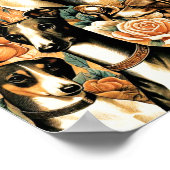  Italiaanse Greyhound Illustratie Poster (Hoek)