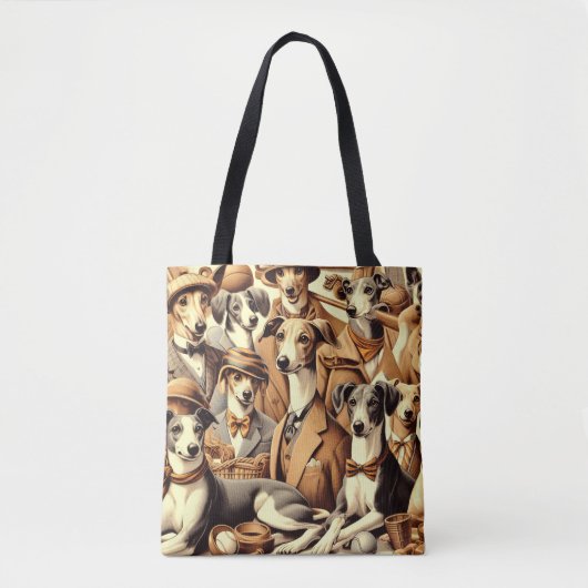  Italiaanse Greyhound Illustratie Tote Bag (Voorkant)