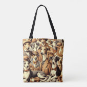  Italiaanse Greyhound Illustratie Tote Bag (Achterkant)