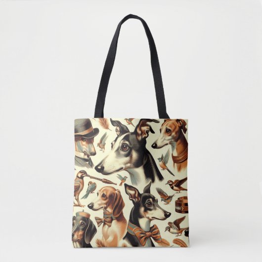 Italiaanse Greyhound Illustratie Tote Bag (Voorkant)