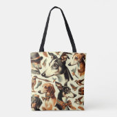 Italiaanse Greyhound Illustratie Tote Bag (Achterkant)