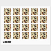  Italiaanse Greyhound Illustratie Vierkante Sticker (Vel)