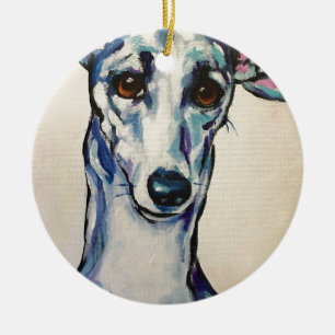 Italiaanse Greyhound Keramisch Ornament