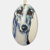 Italiaanse Greyhound Keramisch Ornament (Links)