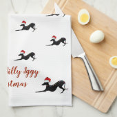 Italiaanse Greyhound kersthanddoek, Iggy handdoek (Quarter Fold)