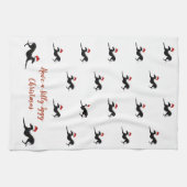 Italiaanse Greyhound kersthanddoek, Iggy handdoek (Horizontaal)