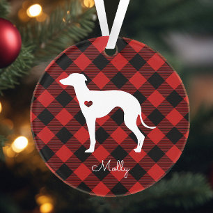 Italiaanse Greyhound Kerstmis met speldenhond Ornament