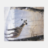 Italiaanse Greyhound Laat Het Sneeuw Kerstmis Fleece Deken (Voorkant (Horizontaal))