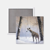 Italiaanse Greyhound Laat Het Sneeuw Kerstmis Magneet (Voorkant / Achterkant)
