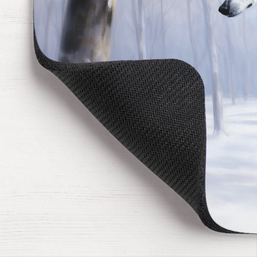 Italiaanse Greyhound Laat Het Sneeuw Kerstmis Muismat (Hoek)