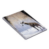 Italiaanse Greyhound Laat Het Sneeuw Kerstmis Notitieboek (Rechterzijde)