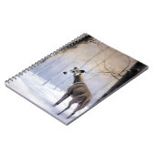 Italiaanse Greyhound Laat Het Sneeuw Kerstmis Notitieboek (Linkerzijde)