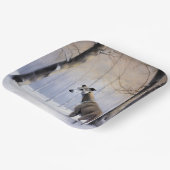 Italiaanse Greyhound Laat Het Sneeuw Kerstmis Papieren Bordje (Gebogen)