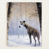 Italiaanse Greyhound Laat Het Sneeuw Kerstmis Planner (Voorkant)
