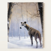 Italiaanse Greyhound Laat Het Sneeuw Kerstmis Planner (Achterkant)
