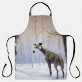 Italiaanse Greyhound Laat Het Sneeuw Kerstmis Schort (Voorkant)