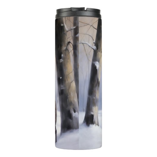 Italiaanse Greyhound Laat Het Sneeuw Kerstmis Thermosbeker (Achterkant)