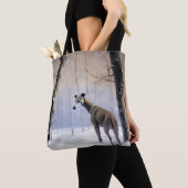 Italiaanse Greyhound Laat Het Sneeuw Kerstmis Tote Bag (Dichtbij)