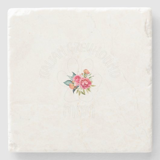 Italiaanse Greyhound Mam Women Stenen Onderzetter (Voorkant)