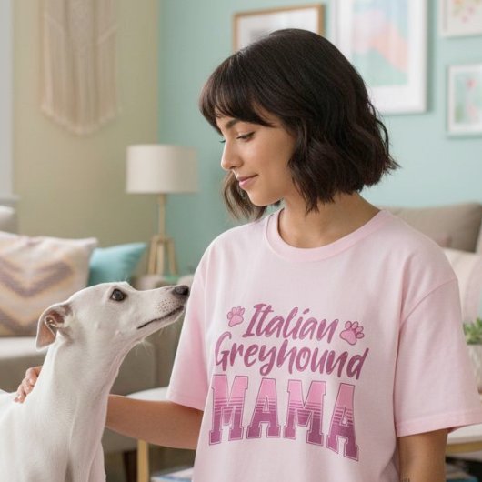 Italiaanse Greyhound Mama Gift voor Hond Mama T-shirt