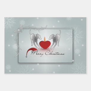 Italiaanse Greyhound Merry Kerstmis Inpakpapier Vel