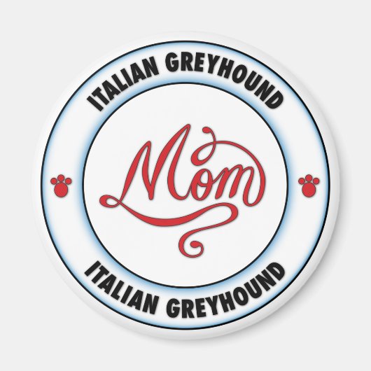 ITALIAANSE GREYHOUND moeder Magneet (Voorkant)