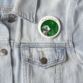 Italiaanse Greyhound Peace Ronde Button 5,7 Cm (In situ)