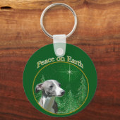 Italiaanse Greyhound Peace Sleutelhanger (Achterkant)