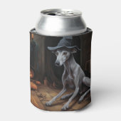 Italiaanse Greyhound pompoenen Halloween eng Blikjeskoeler (Blikje Voorkant)