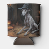 Italiaanse Greyhound pompoenen Halloween eng Blikjeskoeler (Voorkant)