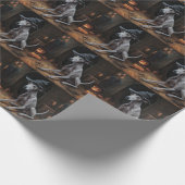 Italiaanse Greyhound pompoenen Halloween eng Cadeaupapier (Hoek)