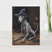 Italiaanse Greyhound pompoenen Halloween eng Kaart (Voorkant)
