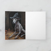 Italiaanse Greyhound pompoenen Halloween eng Kaart (Binnen)