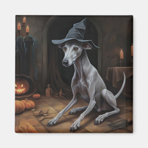 Italiaanse Greyhound pompoenen Halloween eng Magneet