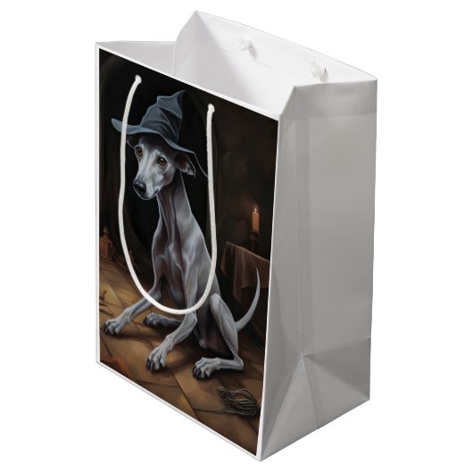 Italiaanse Greyhound pompoenen Halloween eng Medium Cadeauzakje (Achterkant Gekanteld)