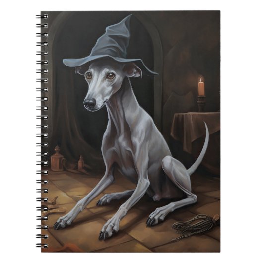 Italiaanse Greyhound pompoenen Halloween eng Notitieboek (Voorkant)