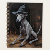 Italiaanse Greyhound pompoenen Halloween eng Planner (Voorkant)