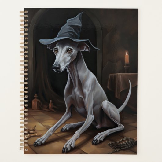 Italiaanse Greyhound pompoenen Halloween eng Planner (Voorkant)