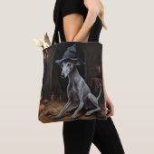 Italiaanse Greyhound pompoenen Halloween eng Tote Bag (Dichtbij)