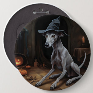 Italiaanse Greyhound Pompoenen Halloween Griezelen Ronde Button 6,0 Cm